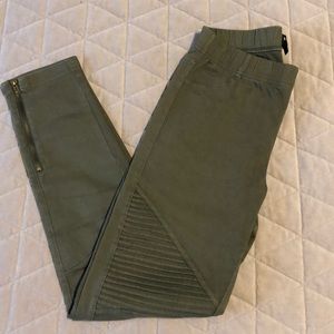 Olive green Moto Pants
